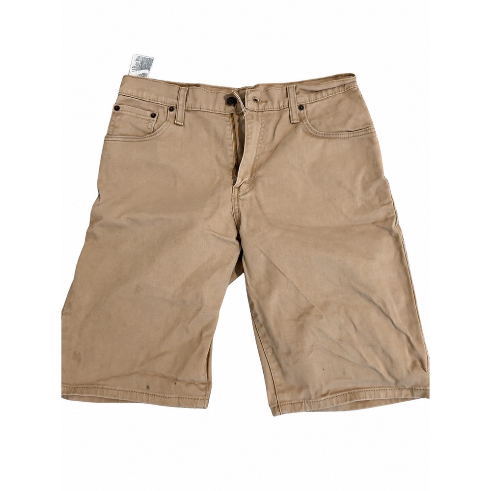 Levis 569 Loose Straight Shorts Mens 30 Tan Khaki Denim Casual Summer Bottoms